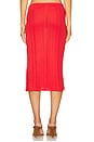 view 4 of 6 Side Slit Midi Skirt in Red