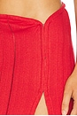 view 6 of 6 Side Slit Midi Skirt in Red