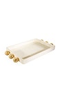 view 2 of 4 BANDEJA FONTANA TRAY in White & Brass
