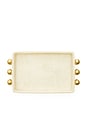 view 4 of 4 BANDEJA FONTANA TRAY in White & Brass