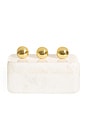 view 1 of 5 CAJA FONTANA BOX in White & Brass