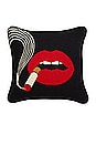 view 1 of 1 Lips Smolder Needlepoint Throw Pillow in 