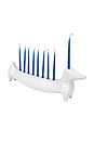 view 2 of 5 Dachshund Menorah in White