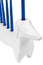 view 5 of 5 Dachshund Menorah in White
