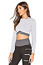 view 2 of 4 X Rocky Barnes Hollywood Crop Top in Grey Marle