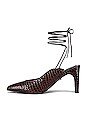 view 5 of 5 Laced Croc Heel in Chocolate