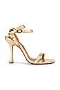view 1 of 5 Bow Sandal in Gold Metallic