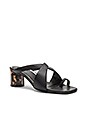 view 2 of 5 Tortoise Heel Sandal in Black