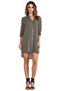 view 1 of 5 Collarless Shirt Dress in Safari