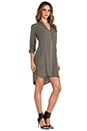 view 2 of 5 Collarless Shirt Dress in Safari