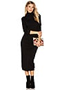 view 1 of 3 VESTIDO MIDI CON CUELLO ALTO in Black