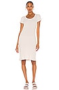 view 1 of 4 U Neck Short Sleeve Dress in Oyster