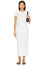 view 1 of 3 VESTIDO FRANZIDO TIPO CAMISETA in White