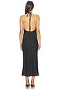 view 3 of 3 ROBE LINEN HALTER in Black