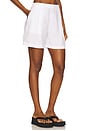 view 2 of 6 Lightweight Linen Elastic Short in White