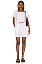 view 5 of 6 Lightweight Linen Elastic Short in White