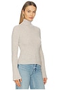 view 2 of 4 Ribbed Funnel Neck Sweater in Soft Beige