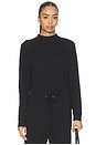 view 1 of 4 Cropped Mock Neck Sweater in Black