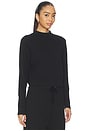 view 2 of 4 Cropped Mock Neck Sweater in Black