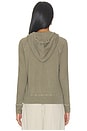 view 3 of 4 SUDADERA CON CAPUCHA Y CREMALLERA DE FELPA FRANCESA VINTAGE in Light Olive