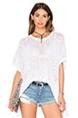 view 1 of 5 TOP FORME PONCHO OPEN STITCH in White