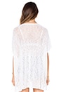 view 3 of 5 TOP FORME PONCHO OPEN STITCH in White