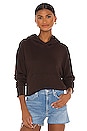 view 1 of 4 Relaxed Crop Hoodie in Mulberry