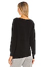 view 3 of 4 Cotton Boat Neck Sweater in Black