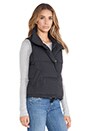 view 3 of 5 Down Filled Funnel Neck Vest in Black
