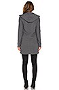 view 4 of 4 Double Breasted Hoodie Coat in Charcoal