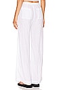 view 3 of 4 Wide Leg Relaxed Linen Pant in White