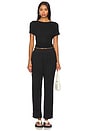 view 5 of 6 Pleat Relaxed Fit Pant in Black