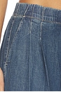 view 6 of 6 Denim Pleated Pant in Medium Wash