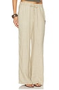 view 2 of 6 Paperbag Waist Linen Pant in Light Khaki