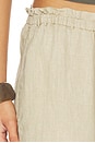 view 6 of 6 Paperbag Waist Linen Pant in Light Khaki