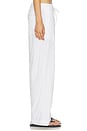 view 3 of 6 PANTALON EN COTON ET LIN STRETCH in White