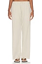 view 2 of 6 PANTALON EN COTON ET LIN STRETCH in Stone