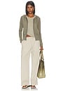 view 6 of 6 PANTALON EN COTON ET LIN STRETCH in Stone