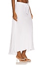 view 2 of 6 Bias Cut Linen Drawsting Skirt in White