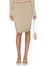 view 1 of 6 Melange Jersey Skirt in Coffee