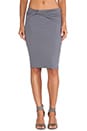 view 1 of 3 High Gauge Jersey Twisted Skirt in Quarry