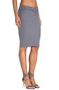 view 2 of 3 High Gauge Jersey Twisted Skirt in Quarry