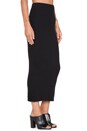 view 2 of 3 Long Cashmere Rib Skirt in Black
