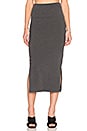 view 1 of 3 Double Split Skirt in Heather Charcoal