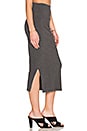 view 2 of 3 Double Split Skirt in Heather Charcoal