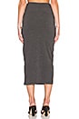 view 3 of 3 Double Split Skirt in Heather Charcoal