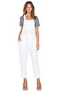 view 1 of 3 Linen Overalls in White