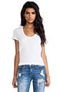 view 1 of 4 Classic Relaxed Casual Scoop Tee in White