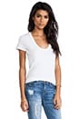 view 2 of 4 Classic Relaxed Casual Scoop Tee in White