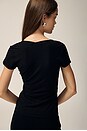 view 4 of 7 Casual V Neck Tee with Reverse Binding in Black